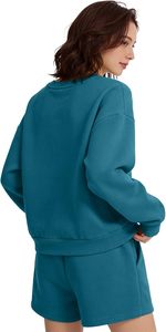Most Demanding Best Edition Sportswear Women's Crew Neck Sweatshirts & Shorts <b>Sets</b> Athletic Wear 2 Piece <b>Twin</b> <b>Set</b> For Women - Product Image 3
