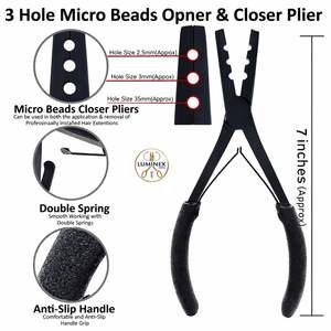 Pinzas para Extensiones de Cabello con Punta Plana para Extensiones de Queratina Pre-Adheridas por Fusión - Product Image 4