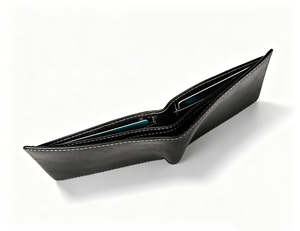 [In Stock] Castello Men's Vintage Bi-Fold <b>Wallet</b> Genuine Leather RFID Protection Polyester Lining Black Brown - Product Image 3