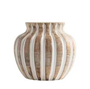 Vase cylindrique miniature en bois de noyer, petit porte-bouquet artisanal en bois massif, décoration de bureau - Product Image 6