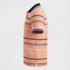 เสื้อโปโลชายขายส่ง คุณภาพสูง ผ้าฝ้าย ไซส์ใหญ่ ทรงเข้ารูป แขนสั้น ลายทาง เสื้อผ้ากีฬา ใส่สบายสำหรับฤดูร้อน - Product Image 3
