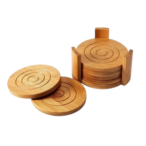 Juego de Posavasos Modernos de Madera, Cuadrados, Antideslizantes, de 6 mm de Grosor, Diseño Artesanal - Product Image 2