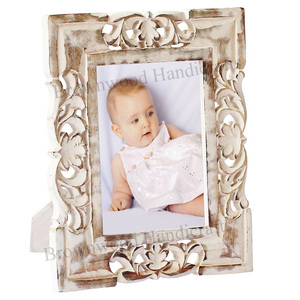 Antique Style Handmade Wood Photo <b>Frame</b> Rustic Vintage Decorative Display for Home Office Table Shelf Classic Look Finish - Product Image 4