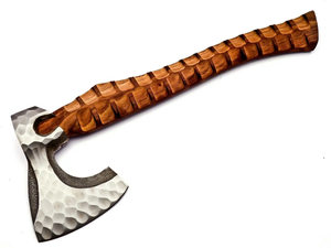 Hache de Bushcraft LEGACY BLADES, lame en acier au carbone forgée, manche en bois fait main, hache de plein air, fabricant en gros - Product Image 3