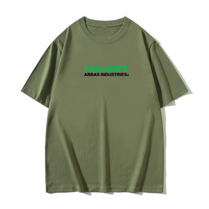 เสื้อยืดคอกลมผ้าฝ้ายนุ่มสำหรับผู้ชาย สีเบจ สีกากี สีพื้น เรียบง่าย สไตล์สตรีทแวร์ ลำลอง แขนสั้น - Product Image 4