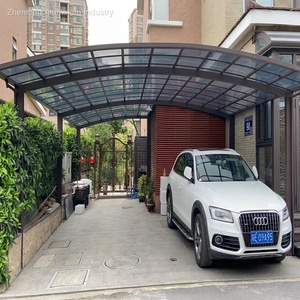 Tettoia per Auto 3x6m 6x6m Moderna e Lussuosa in Lega di Alluminio 6063-T5 Impermeabile, Garage Coperto per Giardino, Cortile e Villa - Product Image 4