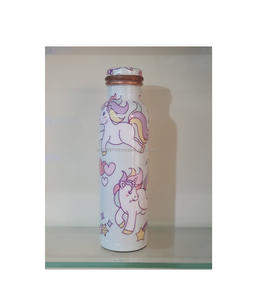 ขวดน้ำทองแดงใช้งานได้จริงพร้อมลายพิมพ์เคลือบลายดอกไม้มอบทุกวันด้วยความสง่างามแบบดั้งเดิมทางวัฒนธรรม - Product Image 3