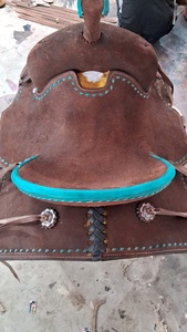 Selle Western Wade de course de chevaux en cuir véritable. - Product Image 3