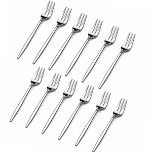 Ensemble de fourchettes en acier inoxydable de qualité supérieure, pour gâteaux et desserts, lavables au lave-vaisselle, au meilleur prix - Product Image 4