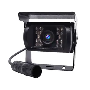 4Pin18 LED IR cámara de respaldo impermeable y pantalla dividida CCD vista trasera de coche cámara de marcha atrás para autobús camión Van RV