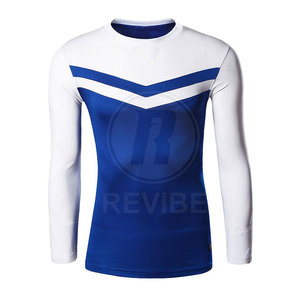 เสื้อแรชการ์ดแขนยาวสำหรับผู้ชาย ผลิตจากโพลีเอสเตอร์ 100% ทนทาน เป็นมิตรกับสิ่งแวดล้อม พร้อมเนื้อผ้ายืดหยุ่น ชุดกีฬาที่ใช้งานได้ยาวนาน - Product Image 3