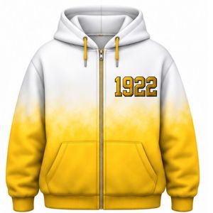 ชุดวอร์มโอเวอร์ไซส์สำหรับผู้หญิง Sigma Gamma Rho สีขาวทอง ลายไทได ฮู้ดดี้ กางเกงจ็อกเกอร์ ชุดเซ็ต ลายกราฟิกแบบกำหนดเองสำหรับชมรมกรีก สไตล์สตรีทแวร์ - Product Image 6