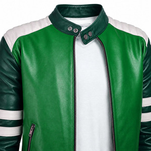 Premium Quality Lightweight <b>Men</b> <b>Leather</b> Winter <b>Jacket</b> Wholesale Price Zip Up Closure Turn Down Collar Winter <b>Leather</b> <b>Jacket</b> - Product Image 3