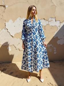 Robe élégante en coton pour femme, tissu doux et respirant, fluide et confortable, tenue décontractée d'été pour les fêtes, style unique - Product Image 2