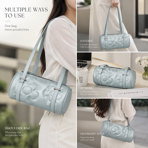 Bolso Bandolera Azul Claro para Mujer, Bolso de Hombro con Cierre de Cremallera, Correa Ajustable, para Uso Diario, Viajes, Estilo Bohemio, Floral - Product Image 4