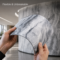 Revêtement mural souple en pierre MCM moderne, facile à installer, pour mur de fond de télévision, usage extérieur, hôtels, villas, commerce de détail