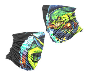 Mascarilla de cuello personalizada con diseño de tiburón, para pesca al aire libre, ciclismo, protección UV, bandana sin costuras - Product Image 2