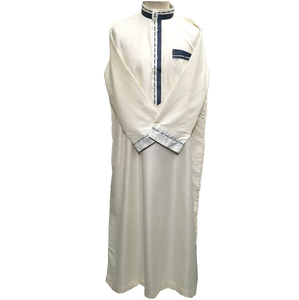 Nouvelle édition de vêtements islamiques pour hommes pakistanais et afghans, Jubbah Thobe de haute qualité, style Qatar, robes Kaftan à prix de gros - Product Image 3