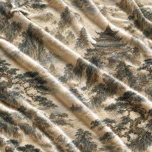 Luxury Chinese Landscape Painting <b>Curtain</b> Velvet Or Blackout Art Nouveau <b>Window</b> Panel Premium Printed Drapes for Living Room Use - Product Image 6