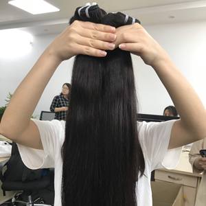 ผมต่อแบบเวอร์จิ้นเรมี่แท้ 100% จากจีน แบบทอเครื่องสองชั้น ทุกสีและทรงลอนธรรมชาติ น้ำหนัก 100 กรัม/มัด - Product Image 5