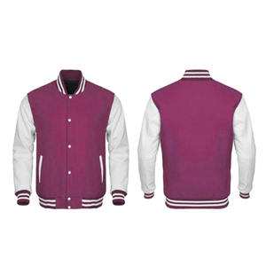 Wholesale Custom Designer Logo printing Autumn Zipper Cotton Polyester Unisex varsity <b>jacket</b> design button men varsity <b>jacket</b> - Product Image 1