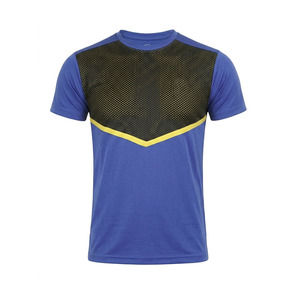 Conjunto Deportivo para Hombre EKIN IMPEX, Camiseta con Bloques de Color Azul, Negro y Amarillo, Secado Rápido, Poliéster y Elastano, Cuello Redondo, Ropa Deportiva de Verano - Product Image 3