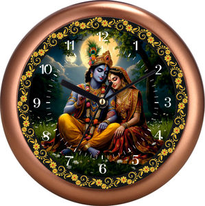 Horloge murale élégante Tirupati Balaji, impression personnalisée, style antique, décoration religieuse de temple pour Noël et la fête des mères - Product Image 3