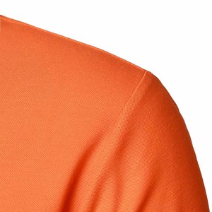 Casual Short Sleeve <b>polo</b> shirts <b>Zip</b> <b>up</b> Custom Color 100% Cotton Breathable Knitted Fabric collar tees - Product Image 5