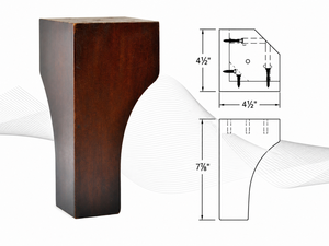 Pata de Mueble Cuadrada de Madera Maciza Moderna, Diseño Resistente, Estilo Minimalista, para Hogar, Oficina, Sala de Estar, Uso en Exteriores, Pata de Sofá - Product Image 2