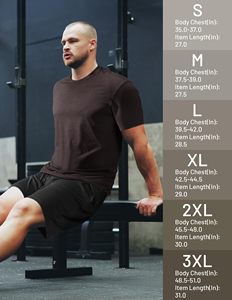 T-shirts de sport pour hommes, décontractés, à séchage rapide, anti-transpiration, 100% polyester, col rond, manches courtes, coupe ajustée, pour la course à pied, la natation - Product Image 6