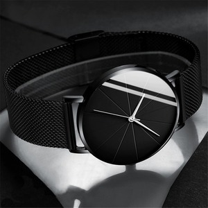 Men's <b>Watches</b> <b>Black</b> Dial Mesh Band Sport Quartz Wrist <b>Watch</b> 6213 - Product Image 3