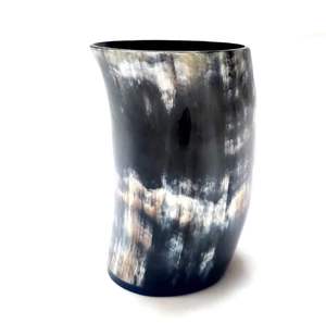 แก้วน้ำเขาควายคุณภาพสูง แก้วน้ำทรงวิกิ้ง / แก้วเบียร์เขาควาย / แก้วมีขอบทองเหลือง ราคาถูก RDM - Product Image 3