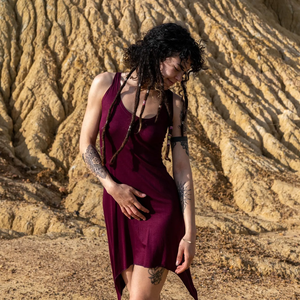 Vestido Mini Elven de Moda 2026 con Cordones y Espalda Descubierta, Estilo Bohemio de Rayón para Festival, Hada, Duendecillo, Atuendo de Fiesta de Verano para Mujer - Product Image 4