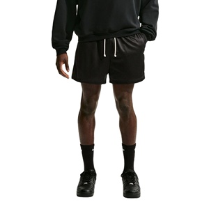 Shorts de baseball pour hommes en maille tricotée/polyester, couleur unie, style urbain, taille élastique, logo avant, respirant, séchage rapide, 5 pouces - Product Image 1