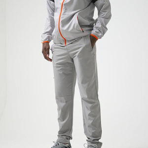 High Quality Men's Lightweight Windbreaker Tracksuit Set 2 Piece Hooded Mesh <b>Lined</b> Jacket Jogger <b>Pants</b> Windproof Sportswear - Product Image 5