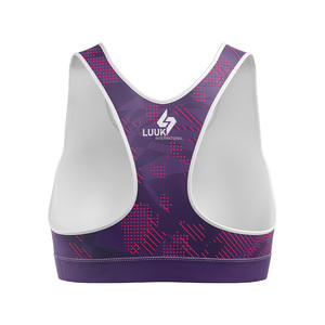 Custom Logo Sublimated Women's Sports Bra Breathable Moisture Wicking Activewear for Gym Yoga and <b>Running</b> - Product Image 5