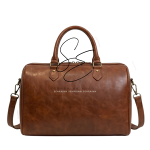 Western Tooled Leather Boston Bag for Women Vintage Floral Carved Checkerboard Speedy Bag Large Capacity Travel Handbag - Product Image 4