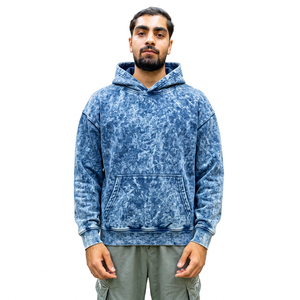 Sweat-shirt à capuche pour homme, surdimensionné, imprimé tie-dye 3D, de haute qualité, 100% coton, tissu molletonné français, streetwear décontracté - Product Image 3