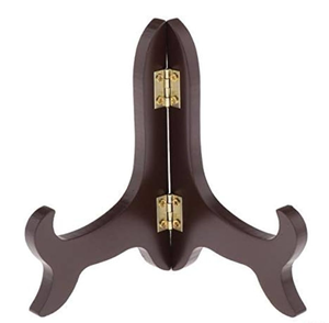 Support à assiettes en bois, porte-plats, support de livres pliable en forme de U en bois, support de rangement pour salon - Product Image 4