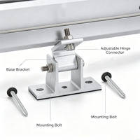Support de montage solaire réglable AL6005-T5, kit d'installation de panneaux solaires à inclinaison pour toit plat