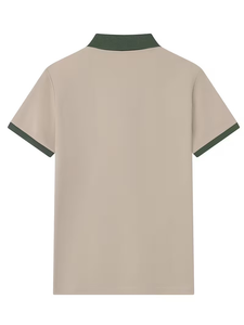 Black Solid Cotton Knitted for Shirt Men Breathable Short Sleeve Work Custom Logo Printing Digital Printing OEM/ODM Service - Product Image 3