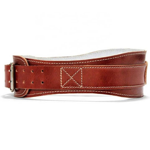 Thick premium leather lifting belt gym waist support strength training bodybuilding heavy lifting durable accessory - Product Image 3