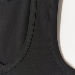 Tops deportivos cortos de algodón 100% jersey, cuello redondo, sin costuras, transpirables, para mujer, ideales para fitness y entrenamiento. - Product Image 6