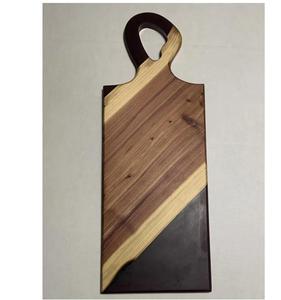 เขียงไม้เคลือบอีพ็อกซี่เรซิ่นอย่างดี สำหรับหั่นผลไม้ ผัก และเนื้อสัตว์ เขียงเคลือบเงาสำหรับอุปกรณ์ครัว - Product Image 2