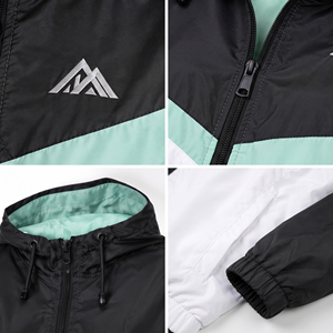 Wholesale <b>Windbreaker</b> Zipper Hoodie Lightweight Hiking <b>Camping</b> Hooded Jacket Rainproof Soft Shell Custom Logo Nylon Jackets - Product Image 5