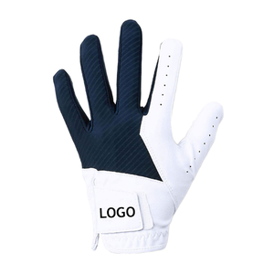 Gant de golf DARIB IMPEX pour main gauche, blanc, en cuir véritable, antidérapant, fermeture auto-agrippante, unisexe, usage sportif, modèle DI-GF-MN-1111, gaufré - Product Image 2