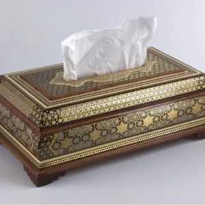 Porte-serviettes en bois rectangulaire avec panneau latéral découpé, organiseur de mouchoirs avec serviettes en papier imprimées, accessoire de table de cuisine et de salle à manger - Product Image 3