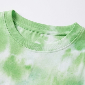 Women's Eco-Friendly Breathable Crew Neck Short Sleeve T-Shirt Regular Fit Cotton Jersey Casual Summer <b>Top</b> Green <b>White</b> Pattern - Product Image 6