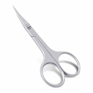 Ciseaux à cuticules en acier inoxydable avec logo personnalisé, lame courbée, petits ciseaux à manucure et à sourcils pour femmes - Product Image 1