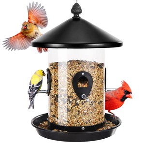 Comedero para Pájaros de Metal Ecológico Moderno de 6 Puertos, Acabado en Cobre, Decoración para el Hogar, Venta al Por Mayor - Product Image 2